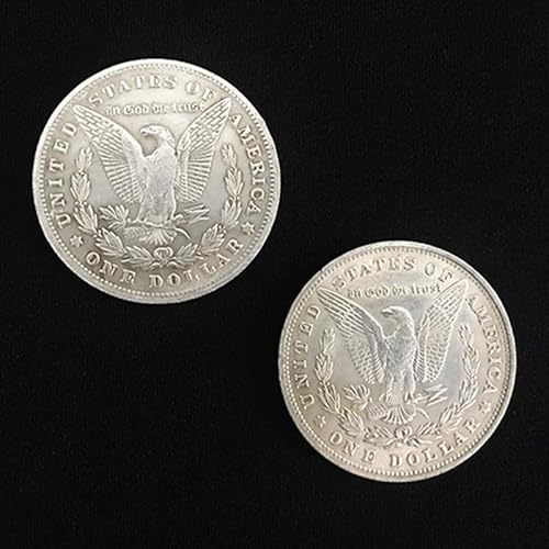 1 x doppelseitige Morgan Dollar Magic Tricks Guess What Side Classic Coin Magic Accessories Magician Close Up Illusions Gimmick Requisiten (beide Seiten im Schwanz) von Rebetomo