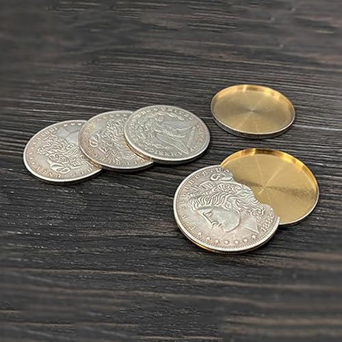 Candlelight Coins Set Magic Tricks Morgan Coin Appear Vanish Magic Close Up Illusions Gimmick Mentalismus Requisiten von Rebetomo