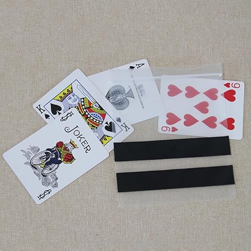 Flash Bag Magic Tricks Visual Card Change Bill Swapped Appear Vanish Magic Magier Close Up Illusions Gimmicks Mentalism Props (Red Back) von Rebetomo