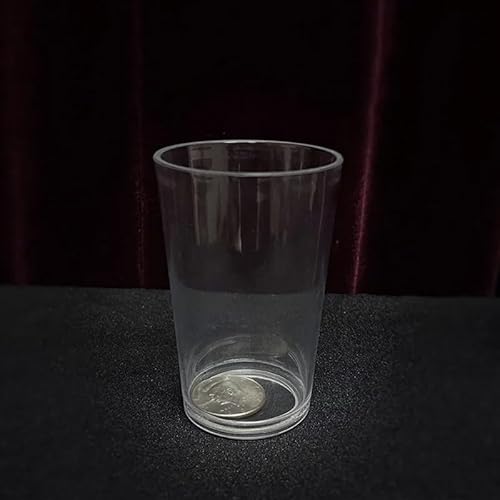 Innovative Münze durch Glas Magic Tricks signierte Münze dringt in Tasse Nahaufnahme Bühne Illusionen Gimmicks Mentalismus Requisiten von Rebetomo