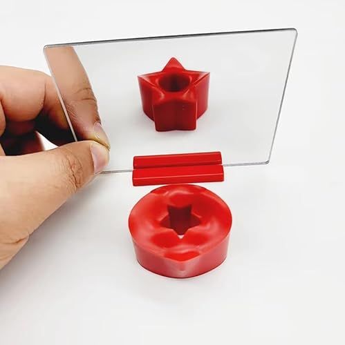 Phantom of Heart Circle Star Magic Tricks Visual Shape Change in Mirror Magic Accessories Close Up Illusions Gimmicks Mentalism Props von Rebetomo