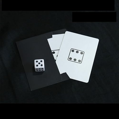 Prediction Dice Card Magic Tricks Predict Any Number on Die Card Magic Close-up Street Illusions Gimmicks Mentalismus Requisiten (blau) von Rebetomo