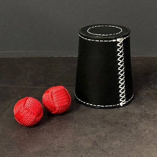 Leder Chop Cup Magic Tricks Appearing Vanishing Ball Magic Magier Close Up Bühne Illusionen Requisiten Gimmicks Mentalismus Magic Cup von Rebetomo