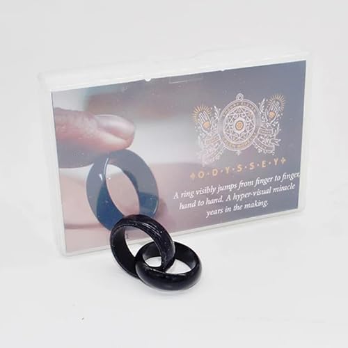 Odyssey Ring Zaubertricks Zauberring Transfer springt von Finger zu Finger Magic Close Up Street Illusions Gimmick Mentalismus Requisiten (20 mm) von Rebetomo