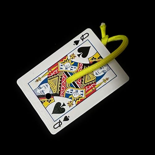 String Through Card Magic Tricks Strings Jumps between Three Holes Card Hole Trick Close-up Stage Illusions Gimmicks Mentalism Props (Blue Back) von Rebetomo