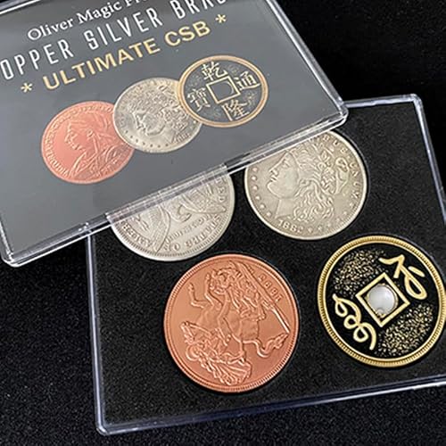 Ultimate CSB Magic Tricks Coin Appear Vanish Magic Magier Close Up Illusions Gimmick Mentalism Requisiten (Standard-Set) von Rebetomo