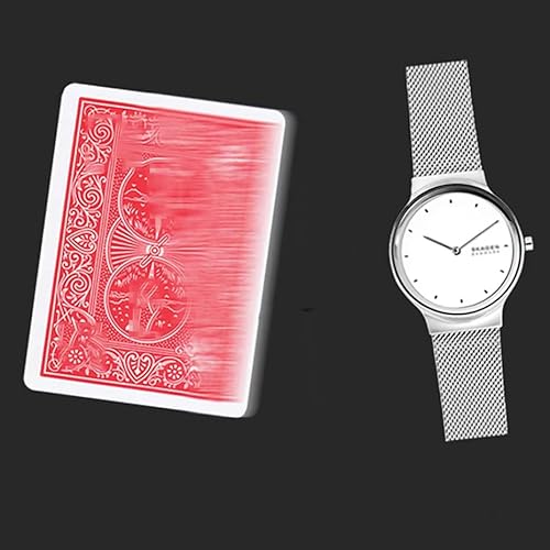 Watch This Magic Tricks Spielkarte, Wechselkarte, um Nahaufnahmen Street Illusions Gimmicks Mentalismus Requisiten (Karte und Uhr) von Rebetomo