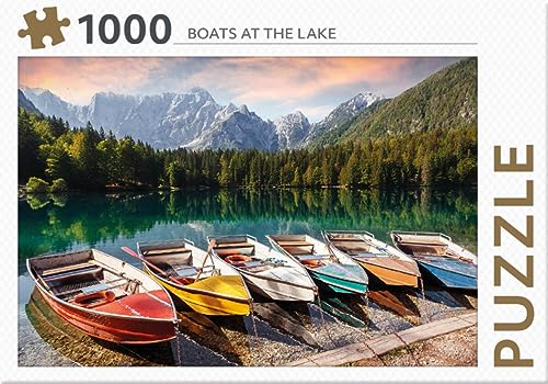 Rebo legpuzzel 1000 stukjes - Boats at the lake von Rebo Productions