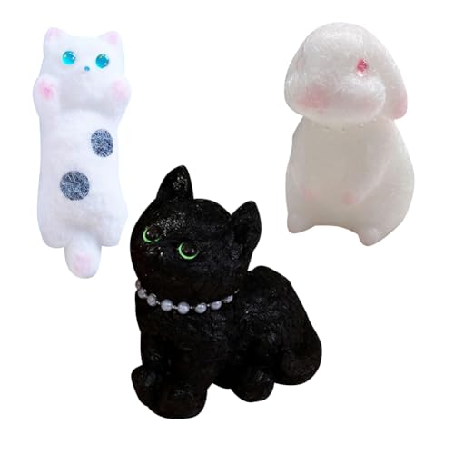 4 Stück Squishy-Katze, Taba Squishy, ​​Katzen Squishy Spielzeug, dehnbares Katzen-Stressabbau-Simulationsspielzeug, Katzen-Zappelspielzeug für Squishy, ​​Partygeschenke von Recitem