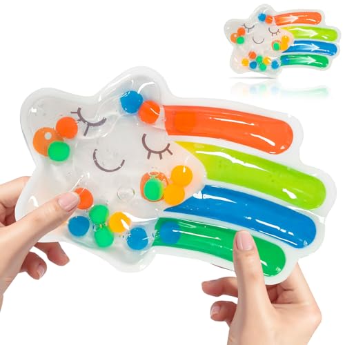 Anti-Stress-Spielzeug für Kinder | Squishy Fidget Spielzeug | Sensorisches Zappelspielzeug & Squeeze Toy | Lern- und Reisespielzeug | Geschenke für Kinder ab 6 Jahren (Regenbogen) von Recitem