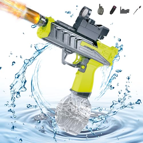 Elektrische Wasserpistole mit Lichtern, Wasser Pistole Induktions-Licht-emittierende Mündung, Wasserpistolen 475 ml Wassertank, Water Gun 26-32 Fuß Reichweite für Kinder ab 3 Jahren (Grün) von Recitem