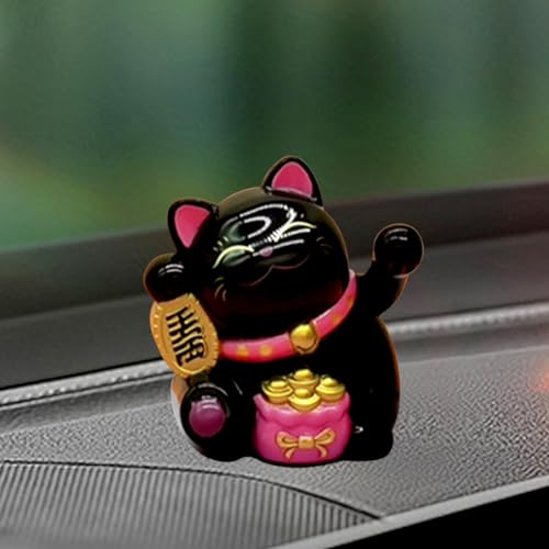 Recitem Auto Solar Winken Händen Glückliche Katze, Lucky Cat Solar Wackelfiguren Tanzende Winkekatze, Solarfigur Statue Auto Armaturenbrett Ornamente, Wackelfigur für Auto Haus Oder Büro (1 Schwarz) Recitem Auto Solar Winken Händen Glückliche Katze, Lucky Cat Solar Wackelfiguren Tanzende Winkekatze, Solarfigur Statue Auto Armaturenbrett Ornamente, Wackelfigur für Auto Haus Oder Büro (1 Schwarz) von Recitem