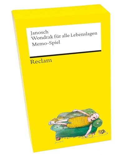 Janosch: 'Wondrak für alle Lebenslagen'. Memo-Spiel: Mit 48 hochwertigen Karten mit humorvollen Illustrationen und Ratschlägen von Janosch in einer stabilen Schachtel, von 14 bis 99 Jahren von Reclam Philipp Jun.