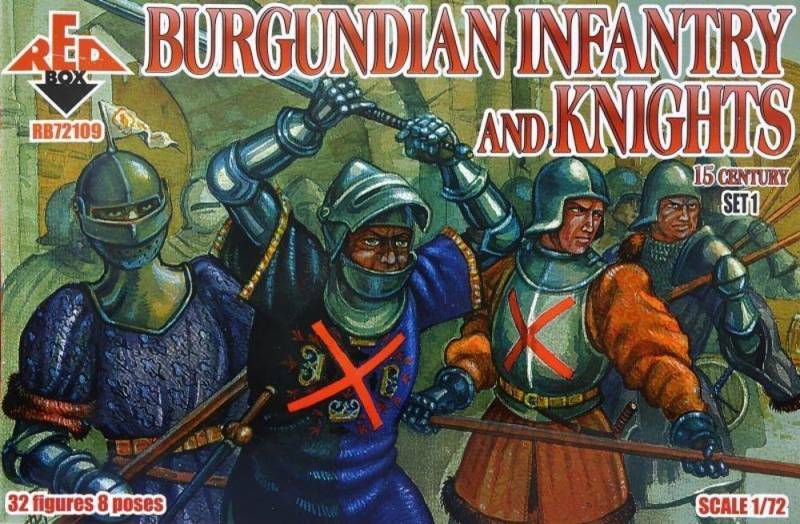 Burgundian infantry a.knights,15th century - Set 1 von Red Box