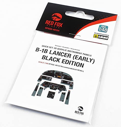 Red Fox Studio Sprue Brothers 1:48 Quick Set Acryl Instrumentententafel – B-1B Lancer Early Black Edition (REV Kit), RFSQS48124 von Red Fox Studio