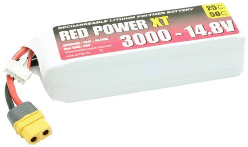 Red Power Modellbau-Akkupack (LiPo) 14.8V 3000 mAh Softcase XT60 von Red Power