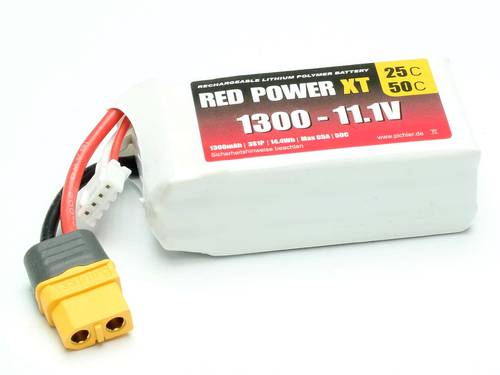 Red Power Modellbau-Akkupack (LiPo) 11.1V 1300 mAh Softcase XT60 von Red Power