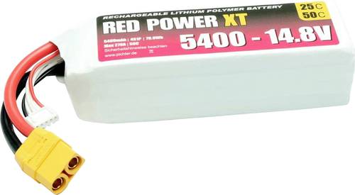 Red Power Modellbau-Akkupack (LiPo) 14.8V 5Ah 25 C Softcase XT90 von Red Power