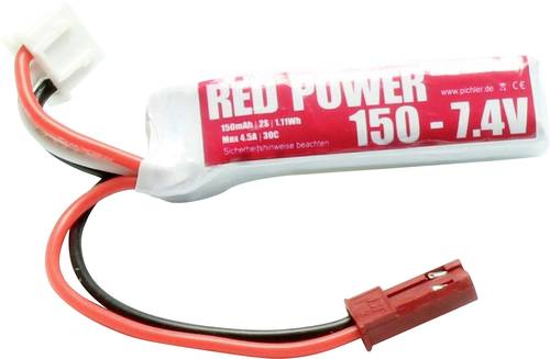 Red Power Modellbau-Akkupack (LiPo) 7.4V 150 mAh Softcase JST von Red Power