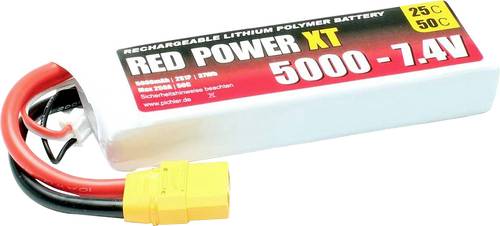 Red Power Modellbau-Akkupack (LiPo) 7.4V 5Ah 25 C Softcase XT90 von Red Power