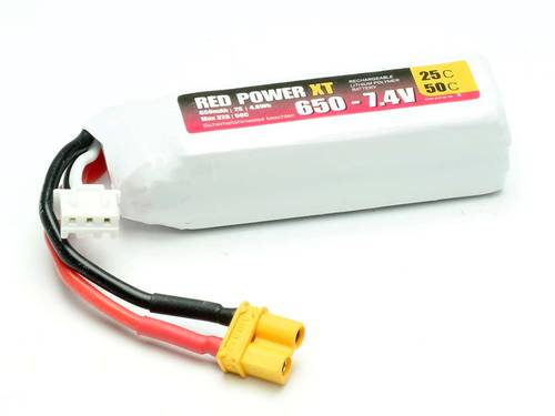 Red Power Modellbau-Akkupack (LiPo) 7.4V 650 mAh 25 C Softcase XT30 von Red Power