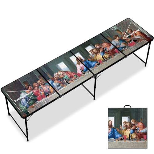 RedCupShop® Bierpong Tisch Letztes Abendmahl | Klappbarer Bierpongtisch mit Tragegriffen | Partyspiele für Erwachsene von RedCupShop