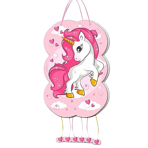 Einhorn-Piniata für Kindergeburtstag, ideal zum Befüllen mit Spielzeug und Leckereien, Größe 43 x 31 cm von Redmarket