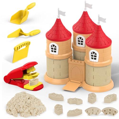 Reegaty Magic Sand Für Kinder Set, Sandburgen Sand Sandbox Set, Magic Sand Sensorisch Sandspielzeug Zaubersand Geschenk für Kinder ab 3 Jahren von Reegaty