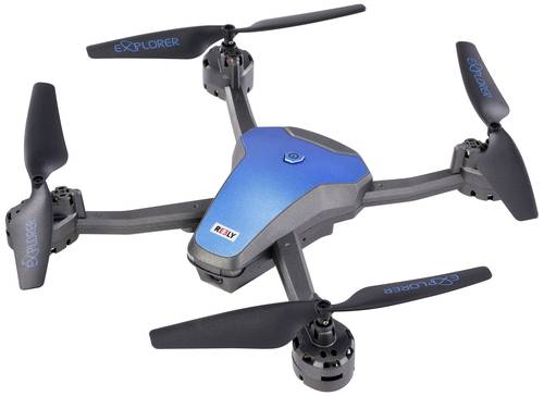 Reely Marathon Quadrocopter RtF Einsteiger, Kameraflug Blau (metallic) von Reely