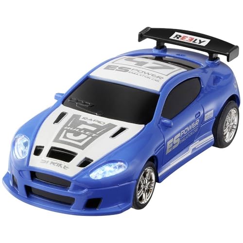 Reely Mini Racer Blau-Weiß Brushed 1:64 RC Modellauto Elektro Straßenmodell Heckantrieb (2WD) RTR 2,4 GHz Inkl. Akku un von Reely