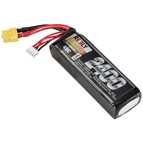 Reely Modellbau-Akkupack (LiPo) 11.1 V 2400 mAh Zellen-Zahl: 3 45 C Softcase XT60H von Reely