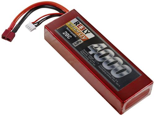 Reely Modellbau-Akkupack (LiPo) 11.1V 4000 mAh Zellen-Zahl: 3 20 C Hardcase T-Stecksystem von Reely