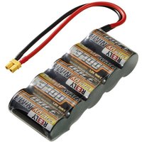 Reely Modellbau-Akkupack (NiMh) 6V 3700 mAh Zellen-Zahl: 5 Sub-C Side-by-Side XT30 von Reely