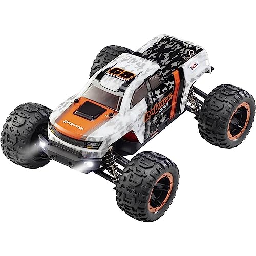 Reely Ravage 4x4 Orange, Weiß Brushed 1:16 RC Modellauto Elektro Monstertruck Allradantrieb (4WD) RTR 2,4 GHz inkl. Akk von Reely