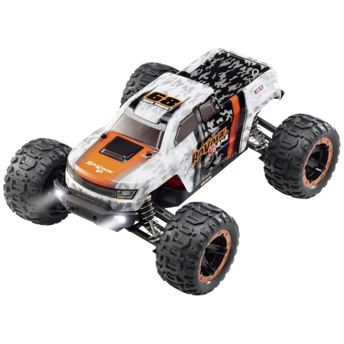 Reely Ravage 4x4 V2 Orange/Weiß Brushed 1:16 RC Modellauto Elektro Monstertruck Allradantrieb (4WD) RTR 2,4 GHz inkl. A von Reely