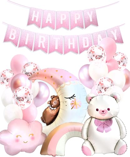 Regendeko Happy Birthday Rosa Bär Bear Geburtstagsdeko Tier Kindergeburtstag Geburtstag MädchenDeko Luftballon Girlande Konfetti Luftballons Party Deko Regendeko Happy Birthday Rosa Bär Bear Geburtstagsdeko Tier Kindergeburtstag Geburtstag MädchenDeko Luftballon Girlande Konfetti Luftballons Party Deko von Regendeko