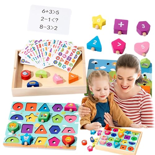 Formsortierbox, Formsortierer aus Holz | Puzzle mit passenden Blöcken - Puzzle zum frühen Lernen, Lernspielzeug, passendes Boxspiel, Sortierspielzeug für Kinder von Rehmanniae