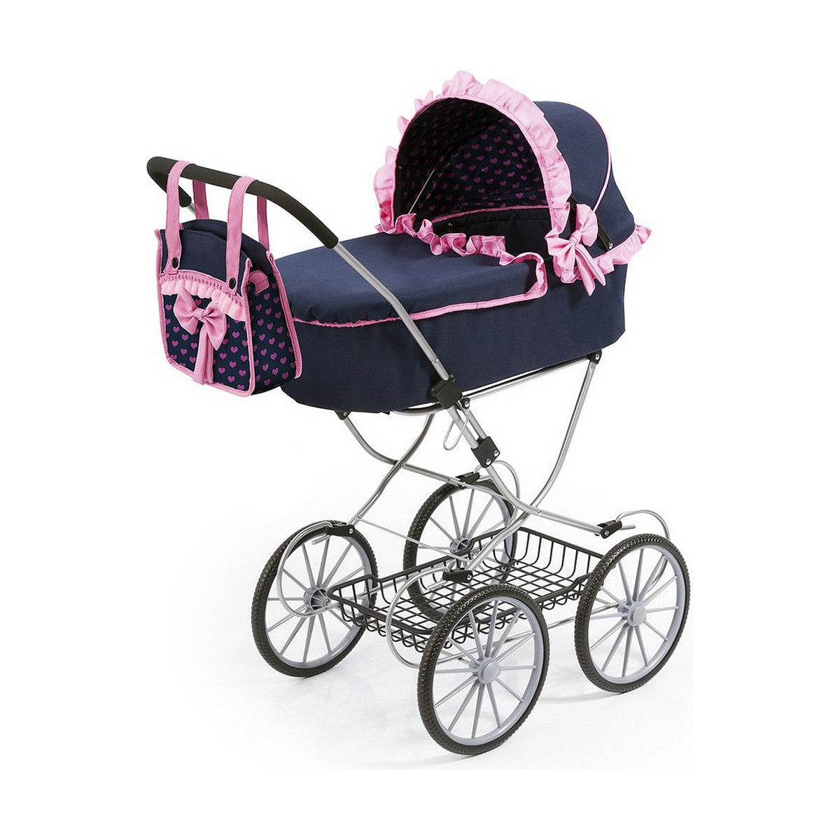 Puppenwägelchen Reig Dolls Pram Marineblau 64 cm von Reig