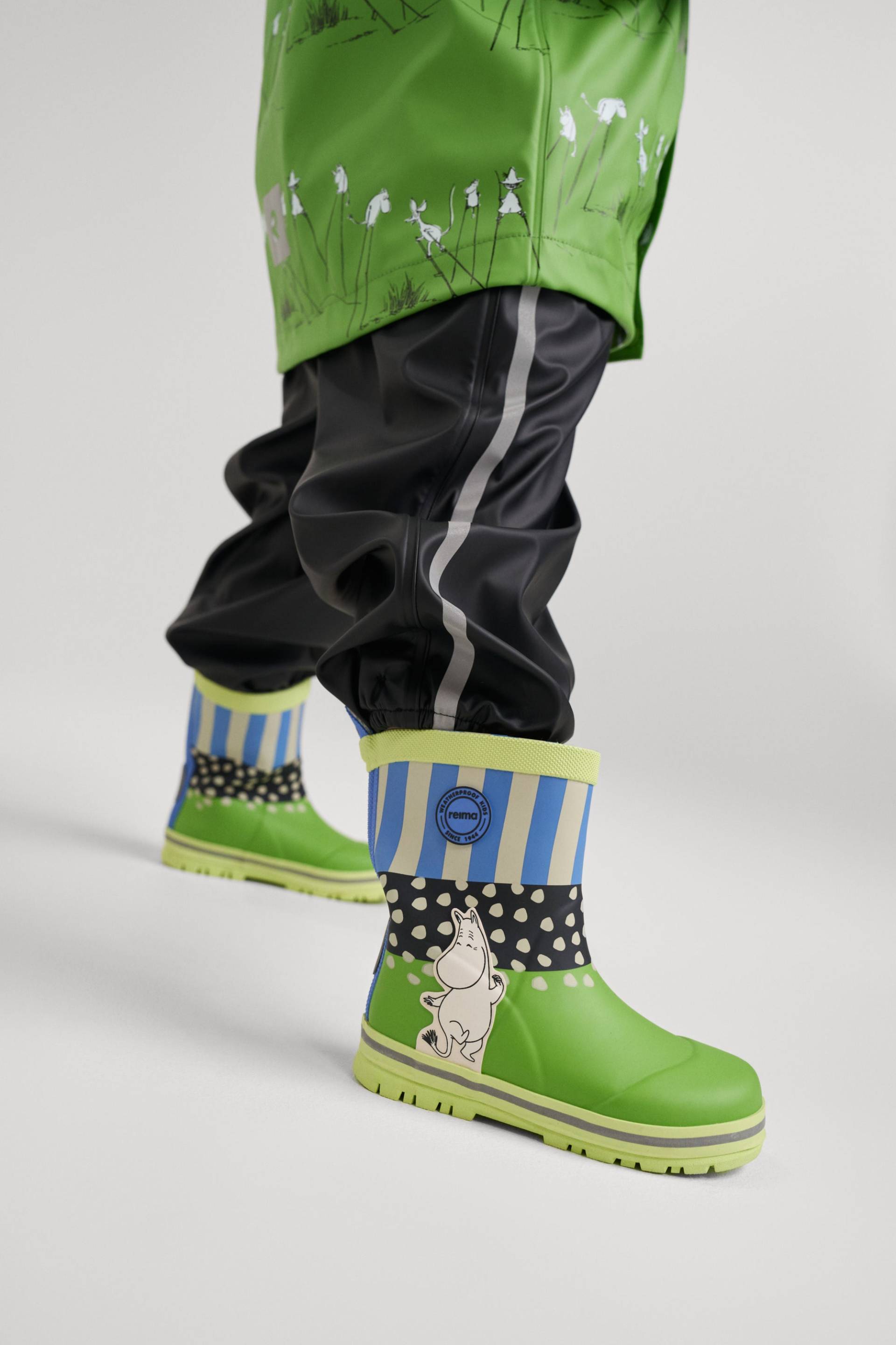 Reima Mumin Magische Gummistiefel, Greenery, 25, Kindergummistiefel, Kinderstiefel, Gummistiefel kinder, Kids von Reima