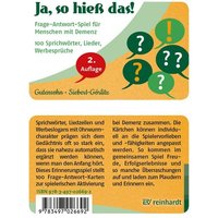 Ja, so hieß das!, Spiel von Ernst Reinhardt Verlag