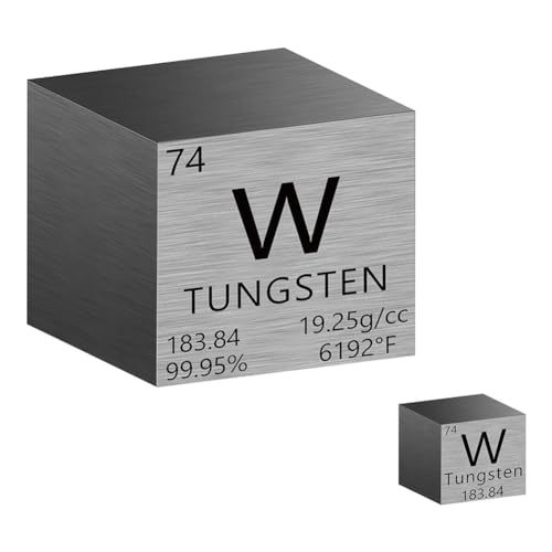 Reinscer 2 Stück Wolframwürfel, Würfel Aus Reinem Metall mit Hoher Dichte, Dichtewürfel Wie Abgebildet, Metall für Elements Collections Lab.für Lehrer von Reinscer