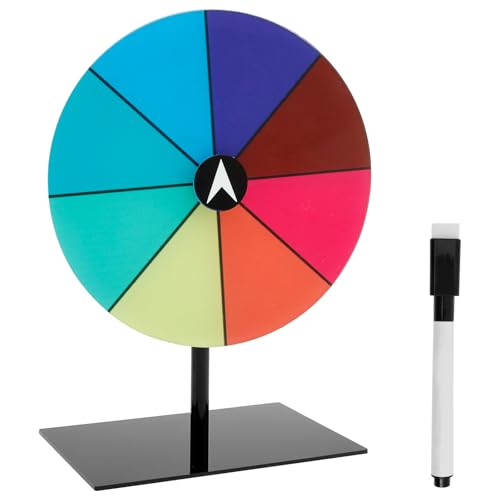 Relax love Preis in Rotation Rad 8 Zoll (20,3 cm) trocken abwischbar Tafel Spinner 8 Fächer bunt Tisch Top Rolle mit Stand Spinner Preis für Karneval Party von Relax love