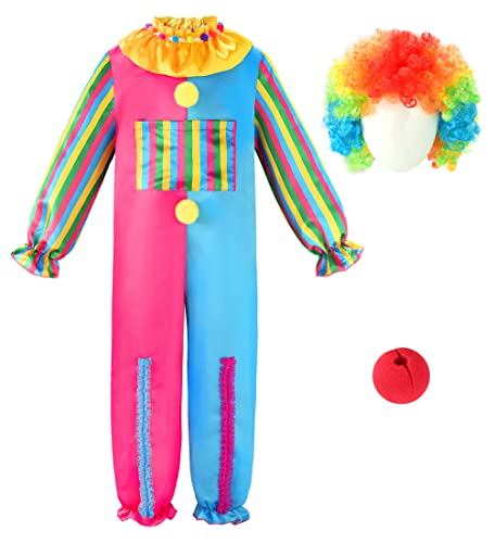 ReliBeauty Clown Kostüm Kinder Junge Mädchen Karneval,110 von ReliBeauty