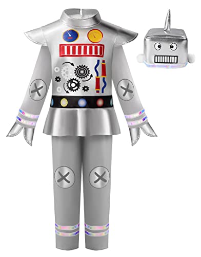 ReliBeauty Roboter Kostüm Kinder Junge Mädchen(Etikett 100) von ReliBeauty