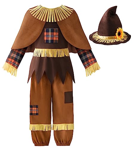 ReliBeauty Vogelscheuche Kostüm Kinder Junge mit Hut,120 ReliBeauty Vogelscheuche Kostüm Kinder Junge mit Hut,120 von ReliBeauty