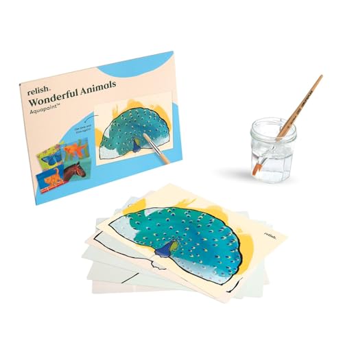 Relish “Wundervolle Tierwelt” Aquapaint Wasserfarbe Kunst-Set – Alzheimer Produkte/Fördermittel & Demenz-Aktivitäten für Senioren von Relish