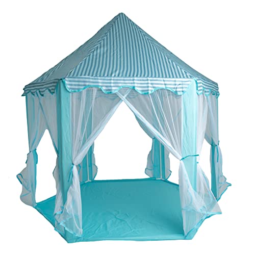 RELSY Pop-Up-Zelte für Kinder, blaues Pavillon-Spielzelt für Indoor- und Outdoor-Abenteuerspiele – Blauer Deluxe-Pavillon/Schlosszelt für Jungen und Mädchen von Relsy