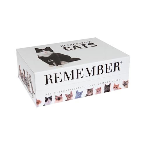 Remember MEM01 Memory Gedächtnisspiel Katzen – 44 Bildpaare für Katzenfreunde (88 Karten) von Remember