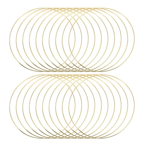 Remingtape 20 Stücke 30 cm Große Metall Girlande Girlande Quaste Gold Bastel Ring DIY Hochzeits Kranz Dekoration, Jagd und Wand Behang Basteln von Remingtape