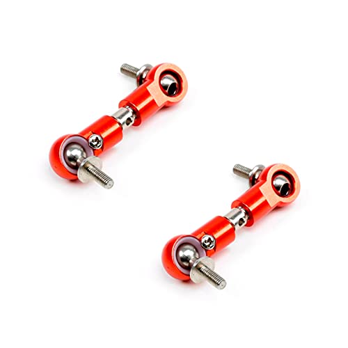 Remingtape 2X CNC Zugstangenlenkservoarm Passend für 1/5 ROVan KM Baja 5B 5T 5SC 5Ive T Rc Auto Teile-Orange Rot von Remingtape